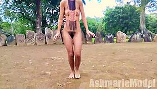 Wow! Hairy Latina Tribal Dance Compilation Naked In Public!