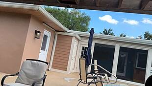 thick latina step sister rides in outdoor fantasy with creampie