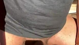 Watch this throbbing 9-inch cock stroke a sex toy to orgasm.