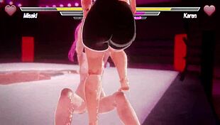 lesbians battle with anal and fingering