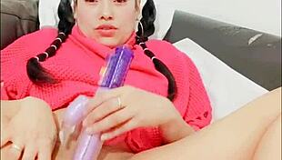 Playful Blue Masturbates with Toys and Squirts Just for You