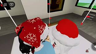 foda natalina com duas mães no brookhaven