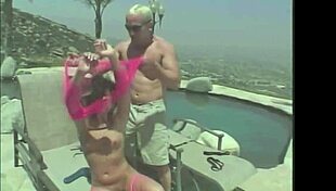Ashley Blue pounded by huge cock at poolside