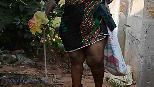 The mad BBW is picking dirt and getting fucked by a lonely guy