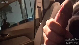 Risky Gesture For Attractive Girl On Street In Public