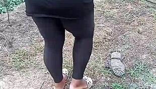 i fucked the pretty girl with big tits and huge ass in the bush