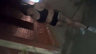 Touching myself on the street before fucking my friend at home