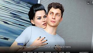 maid with bound tits and small 18+ nipples gets handjob from horny friend