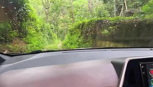 Brunette Gives Best Blowjob in Car with Dirty Talk