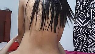 Skinny Latina Bisexual Licks Stepsister's Ass While Watching Porn Part 2