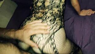 Husband and Friend Roughly Assfuck Wife in Lingerie