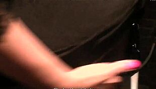 Amateur girl receives cumshot in public toilet