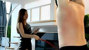 My Chinese mistress Yihuan whips me hard with brutal femdom style