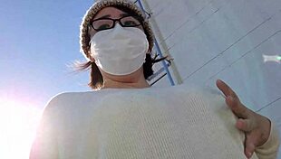 this married asian milf aika-frau getting so excited with outdoor masturbation, her big tits bouncing 😍