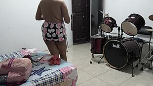 Sexy Housewife Packs Backpack for Venezuelan Vacation. Natural Tits and Horny Adventures Await.