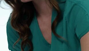 Busty client gets boob massage and pussy licking from sexy masseuse