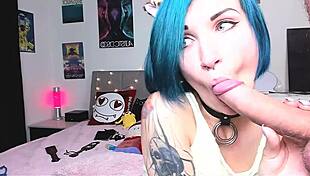 Deepthroat blowjob with a creampie!