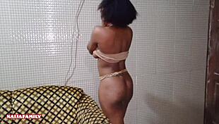 the young african teen feels thrilled in her first scene.