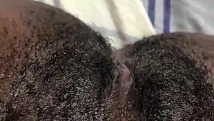 homemade ebony pussy play, wet ass and muscular babe 😏