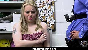 Teen Bends Over For Officer.