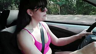 Damn, Raquel, Sucking Off a Stranger for Hot Cum!