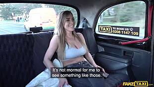 Josephine Jackson flashes huge natural tits in fake taxi driving cabbie wild!