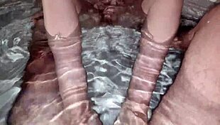 Redhead Wife Moans In Close Up Blowjob And Handjob, Orgasms With Lots Of Cum!