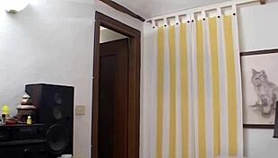 milf and young guy have amateur sex at home