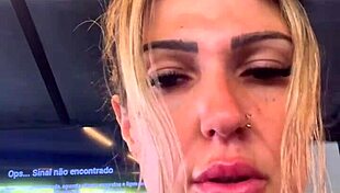 Training In Gym Facing Copacabana Beach In Transparent Bikini, Guys Stare At Wet Pussies.