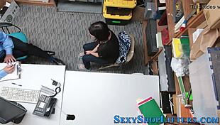 teen thief's face gets cumshot