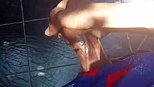 stroking my dick outdoors