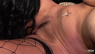 Hot brunette milf sharing some toys with two hot friends.