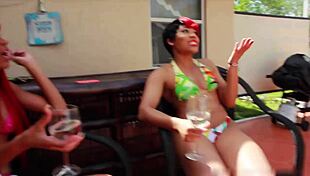 ebony redhead suck big black cocks at pool