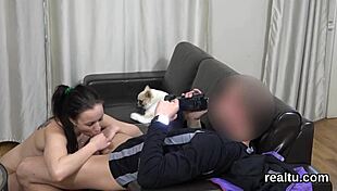 Adorable Czech Sweetie Teased And Poked In Shop!