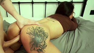 Submissive Wife Takes Deepthroat and Anal Creampie!