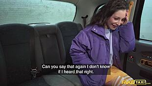 Fake Taxi MILF offers her shaven pussy to pay for her ride 😏