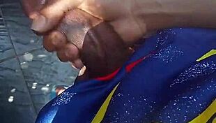 stroking my dick outdoors