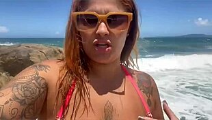 Sucked Big Cock On Beach While Watched