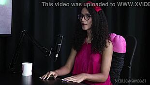 glamorous teen tifany rocha in sheer red lingerie