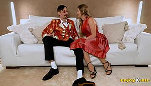 Bald Blond Worships Asshole in Taut Tights with Passion.