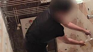 Bangladeshi bhabi teases in bathroom shower with sensual moves and curves