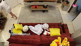 hot wife thay ksada lets delivery man fuck her on sofa