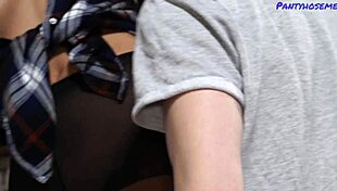 Stepson Seduces Stepmom In Pantyhose For Intense Fucking