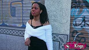 Hot mulatto Zoe Bombon at casting, your big clit pussy takes monster cock in missionary facial