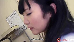 Yui Watanabe and her colleague get wild in the office