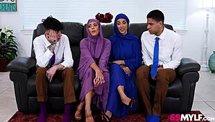 Горещи милфки с хиджаб в разтърсваща путкова афера с изневяраща реалност