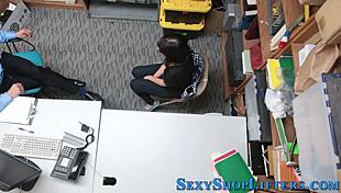 teen thief's face gets cumshot