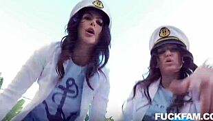 rival stepsisters gal & aubree suck and fuck elias to family peace, teen 18+ pov hardcore