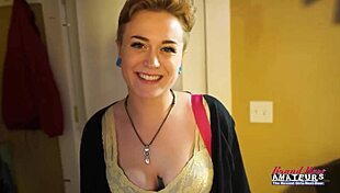 Exotic cutie Micah rubs her tits, sucks cock, and gets cum on tits