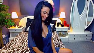 Smoking beauty girl on webcam